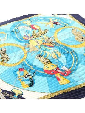 Hermes Scarf Carre Plisee Circus Silk